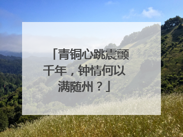 青铜心跳震颤千年，钟情何以满随州？