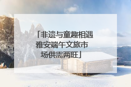 非遗与童趣相遇 雅安端午文旅市场供需两旺