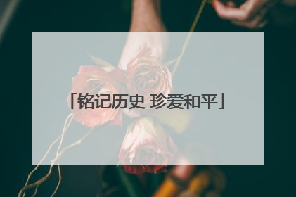 铭记历史 珍爱和平