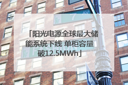 阳光电源全球最大储能系统下线 单柜容量破12.5MWh