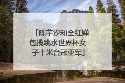 陈芋汐和全红婵包揽跳水世界杯女子十米台冠亚军