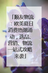 顺友物流：欧美夏日消费热潮涌动，选品、营销、物流一站式攻略来袭
