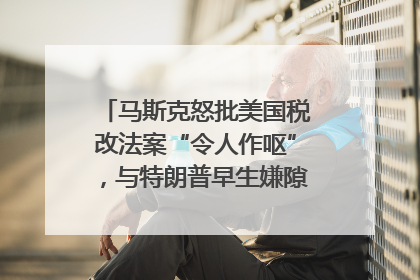 马斯克怒批美国税改法案“令人作呕”，与特朗普早生嫌隙？｜国际识局