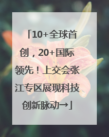 10+全球首创，20+国际领先！上交会张江专区展现科技创新脉动→