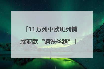 11万列中欧班列铺就亚欧“钢铁丝路”
