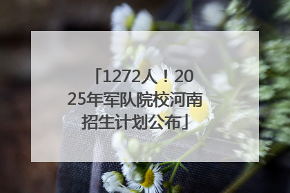 1272人！2025年军队院校河南招生计划公布