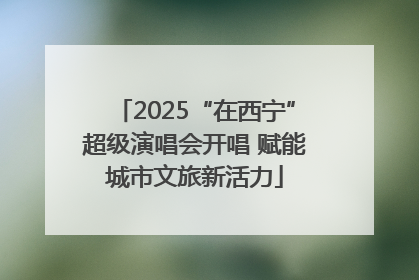 2025“在西宁”超级演唱会开唱 赋能城市文旅新活力