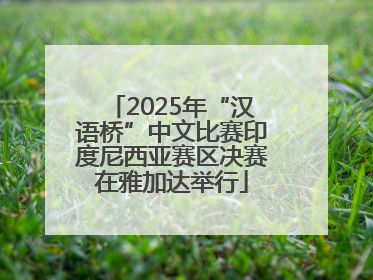 2025年“汉语桥”中文比赛印度尼西亚赛区决赛在雅加达举行
