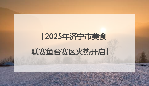 2025年济宁市美食联赛鱼台赛区火热开启