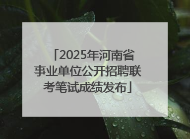 2025年河南省事业单位公开招聘联考笔试成绩发布