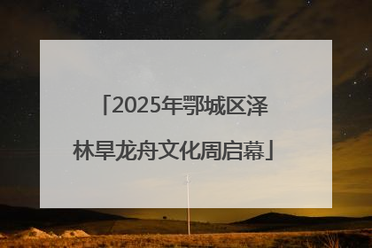 2025年鄂城区泽林旱龙舟文化周启幕