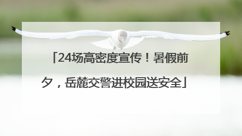 24场高密度宣传！暑假前夕，岳麓交警进校园送安全