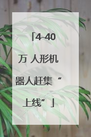 4-40万 人形机器人赶集“上线”