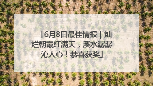 6月8日最佳情报｜灿烂朝霞红满天，溪水潺潺沁人心！恭喜获奖