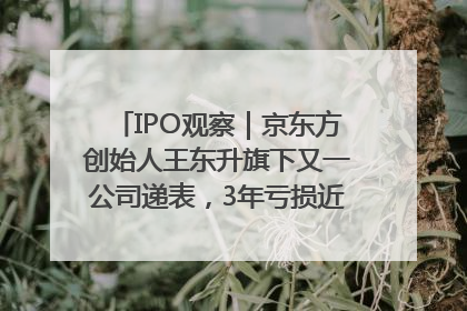 IPO观察｜京东方创始人王东升旗下又一公司递表，3年亏损近50亿元，近8成收入来自同一客户